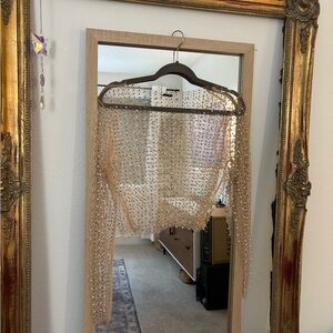 Elegant Gold Sequin Wall Hanging